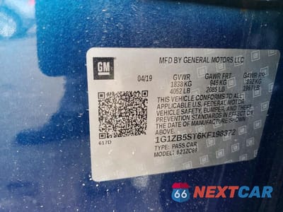 Zdjęcie 12 z 12 samochodu: 2019 CHEVROLET MALIBU LS VIN:1G1ZB5ST6KF198372 - miniatura