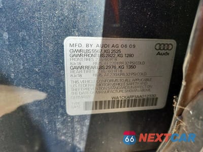 Zdjęcie 12 z 12 samochodu: 2010 AUDI Q5 PREMIUM VIN:WA1CKAFP3AA012330 - miniatura