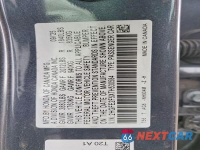 Zdjęcie 13 z 13 samochodu: 2026 HONDA CIVIC SPORT VIN:2HGFE2F5XTH530584 - miniatura
