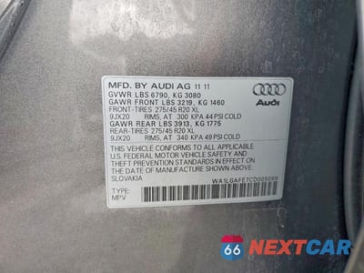 Zdjęcie 13 z 13 samochodu: 2012 AUDI Q7 PREMIUM PLUS VIN:WA1LGAFE7CD005088 - miniatura
