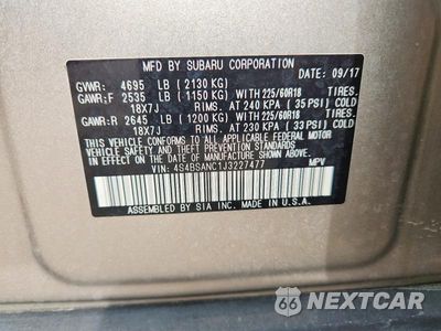 Zdjęcie 12 z 12 samochodu: 2018 SUBARU OUTBACK 2.5I LIMITED VIN:4S4BSANC1J3227477 - miniatura