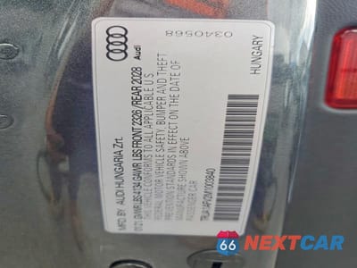 Zdjęcie 13 z 13 samochodu: 2021 AUDI TTS VIN:TRUA1AFV2M1003840 - miniatura