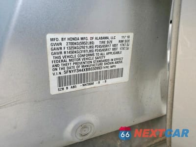 Zdjęcie 14 z 14 samochodu: 2011 HONDA PILOT EX VIN:5FNYF3H4XBB030993 - miniatura