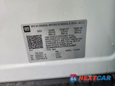 Zdjęcie 14 z 14 samochodu: 2024 CHEVROLET EQUINOX LT VIN:3GNAXKEG7RS104497 - miniatura