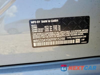 Zdjęcie 12 z 12 samochodu: 2023 BMW M3 COMPETITION VIN:WBS33AY0XPFR15288 - miniatura