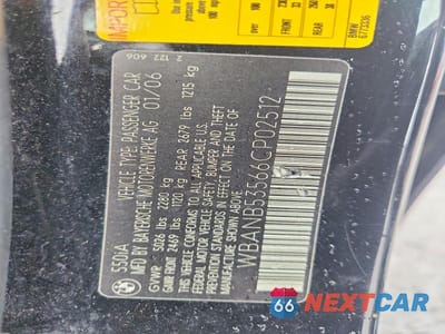 Zdjęcie 12 z 12 samochodu: 2006 BMW 550 I VIN:WBANB53566CP02512 - miniatura