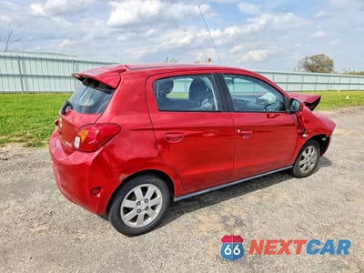 Trzecie zdjęcie samochodu z tyłu: 2014 MITSUBISHI MIRAGE ES VIN:ML32A4HJ0EH026099 - miniatura