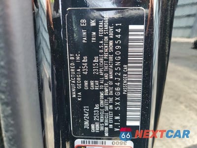 Zdjęcie 12 z 12 samochodu: 2022 KIA K5 GT LINE VIN:5XXG64J25NG095441 - miniatura