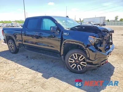Czwarte zdjęcie samochodu z boku: 2022 GMC SIERRA K1500 AT4 VIN:1GTUUEETXNZ593679 - miniatura
