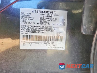 Zdjęcie 14 z 14 samochodu: 2018 FORD EDGE SEL VIN:2FMPK3J9XJBC32642 - miniatura