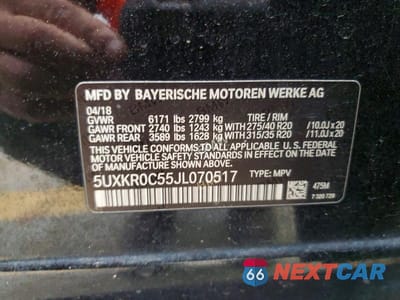 Zdjęcie 13 z 13 samochodu: 2018 BMW X5 XDRIVE35I VIN:5UXKR0C55JL070517 - miniatura