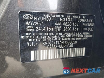 Zdjęcie 12 z 12 samochodu: 2022 GENESIS G70 2.0T VIN:KMTG34TA9NU086850 - miniatura
