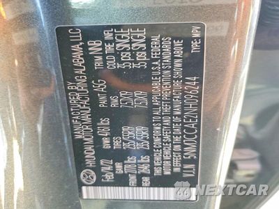 Zdjęcie 12 z 12 samochodu: 2022 HYUNDAI TUCSON VIN:5NMJCCAE2NH096244 - miniatura