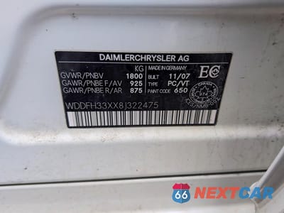 Zdjęcie 10 z 10 samochodu: 2008 MERCEDES-BENZ B200 VIN:WDDFH33XX8J322475 - miniatura