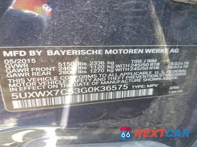 Zdjęcie 13 z 13 samochodu: 2016 BMW X3 XDRIVE35I VIN:5UXWX7C53G0K36575 - miniatura