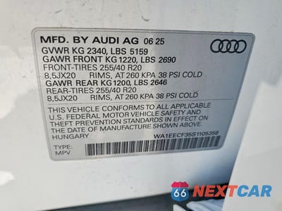 Zdjęcie 14 z 14 samochodu: 2025 AUDI Q3 PREMIUM PLUS S LINE 45 VIN:WA1EECF35S1105358 - miniatura