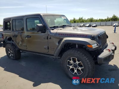 Czwarte zdjęcie samochodu z boku: 2021 JEEP WRANGLER UNLIMITED RUBICON VIN:1C4HJXFN5MW796601 - miniatura