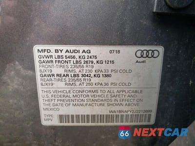 Zdjęcie 12 z 12 samochodu: 2018 AUDI Q5 PREMIUM PLUS VIN:WA1BNAFY2J2212699 - miniatura