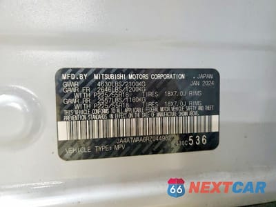 Zdjęcie 13 z 13 samochodu: 2024 MITSUBISHI ECLIPSE CROSS SE VIN:JA4ATWAA6RZ044982 - miniatura