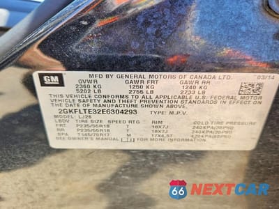 Zdjęcie 13 z 13 samochodu: 2014 GMC TERRAIN SLT VIN:2GKFLTE32E6304293 - miniatura
