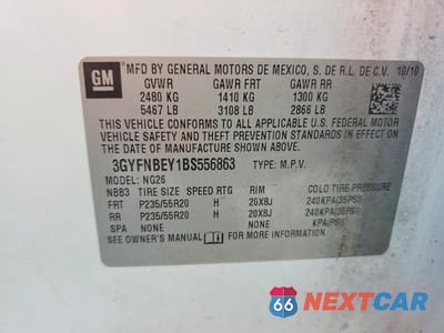 Zdjęcie 13 z 13 samochodu: 2011 CADILLAC SRX PERFORMANCE COLLECTION VIN:3GYFNBEY1BS556863 - miniatura