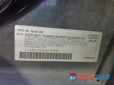 Zdjęcie 13 z 13 samochodu: 2010 AUDI S4 PREMIUM PLUS VIN:WAUBGAFL9AA155490 - miniatura