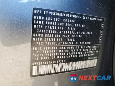 Zdjęcie 13 z 13 samochodu: 2021 VOLKSWAGEN TIGUAN SE VIN:3VV2B7AX1MM147391 - miniatura