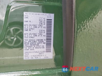 Zdjęcie 12 z 12 samochodu: 2026 NISSAN FRONTIER SV VIN:1N6ED1EJ1TN622189 - miniatura