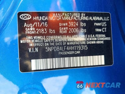 Zdjęcie 14 z 14 samochodu: 2017 HYUNDAI ELANTRA VALUE EDITION VIN:5NPD84LF4HH119315 - miniatura