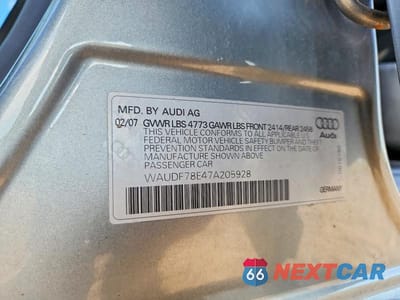Zdjęcie 12 z 12 samochodu: 2007 AUDI A4 2.0T QUATTRO VIN:WAUDF78E47A205928 - miniatura