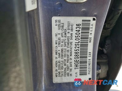 Zdjęcie 12 z 12 samochodu: 1995 HONDA CIVIC VIN:1HGEG8652SL050436 - miniatura