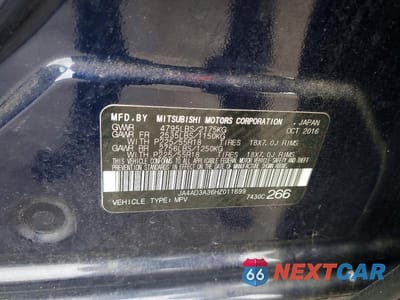 Zdjęcie 14 z 14 samochodu: 2017 MITSUBISHI OUTLANDER SE VIN:JA4AD3A36HZ011699 - miniatura