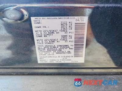 Zdjęcie 13 z 13 samochodu: 2016 NISSAN ROGUE SV VIN:5N1AT2MV2GC839469 - miniatura