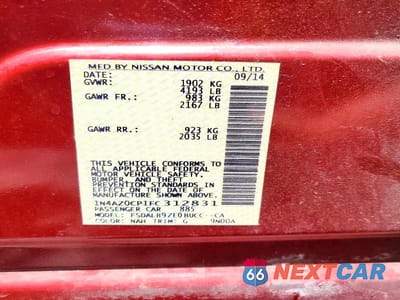 Zdjęcie 13 z 13 samochodu: 2015 NISSAN LEAF S VIN:1N4AZ0CP1FC312831 - miniatura