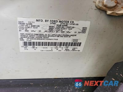 Zdjęcie 13 z 13 samochodu: 2012 FORD EXPLORER XL VIN:1FMHK8B89CGA81702 - miniatura
