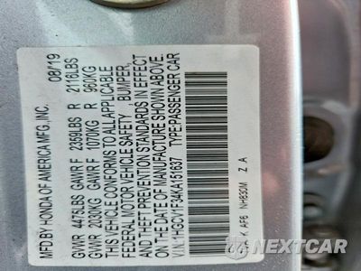Zdjęcie 13 z 13 samochodu: 2019 HONDA ACCORD SPORT VIN:1HGCV1F34KA151637 - miniatura
