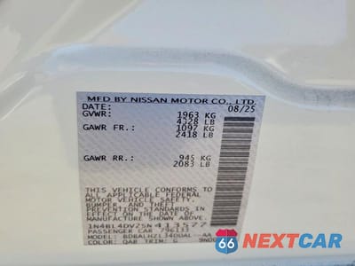 Zdjęcie 12 z 12 samochodu: 2025 NISSAN ALTIMA SV VIN:1N4BL4DV2SN413577 - miniatura