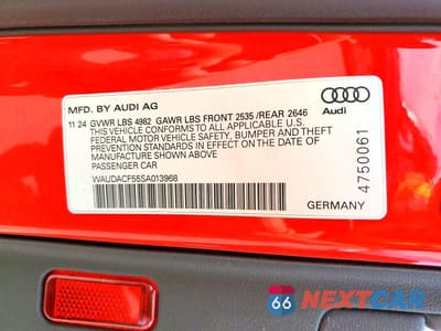 Zdjęcie 12 z 12 samochodu: 2025 AUDI A5 PREMIUM 45 VIN:WAUDACF55SA013968 - miniatura