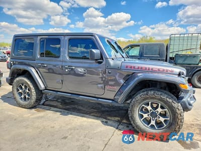 Czwarte zdjęcie samochodu z boku: 2021 JEEP WRANGLER UNLIMITED RUBICON VIN:1C4HJXFG2MW576723 - miniatura