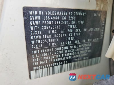 Zdjęcie 14 z 14 samochodu: 2014 VOLKSWAGEN TIGUAN S VIN:WVGBV3AX1EW624137 - miniatura