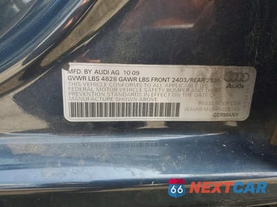 Zdjęcie 12 z 12 samochodu: 2010 AUDI A4 PREMIUM PLUS VIN:WAUHFAFL5AN028743 - miniatura