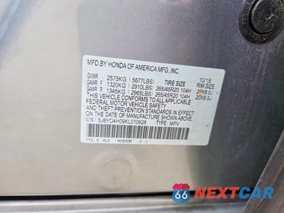 Zdjęcie 14 z 14 samochodu: 2019 ACURA MDX A-SPEC VIN:5J8YD4H09KL010628 - miniatura