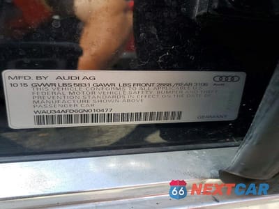Zdjęcie 12 z 12 samochodu: 2016 AUDI A8 L QUATTRO VIN:WAU34AFD6GN010477 - miniatura