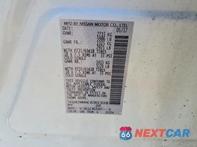 Zdjęcie 13 z 13 samochodu: 2017 NISSAN PATHFINDER SL VIN:5N1DR2MM4HC690308 - miniatura