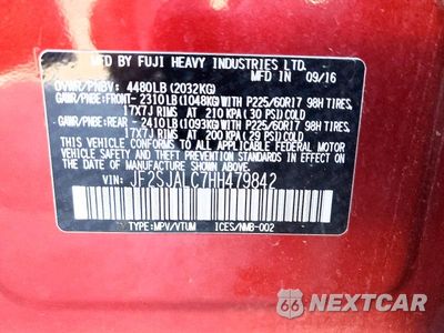 Zdjęcie 12 z 12 samochodu: 2017 SUBARU FORESTER 2.5X LIMITED VIN:JF2SJALC7HH479842 - miniatura