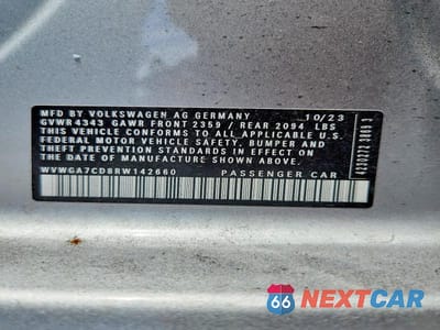 Zdjęcie 12 z 12 samochodu: 2024 VOLKSWAGEN GTI S VIN:WVWGA7CD8RW142660 - miniatura