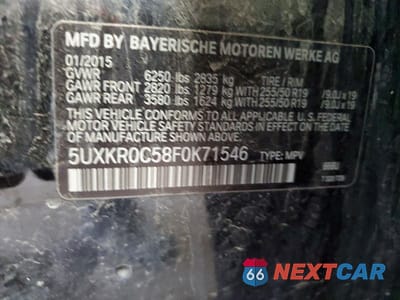 Zdjęcie 13 z 13 samochodu: 2015 BMW X5 XDRIVE35I VIN:5UXKR0C58F0K71546 - miniatura