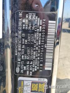 Zdjęcie 13 z 13 samochodu: 2016 KIA SORENTO LX VIN:5XYPG4A38GG093574 - miniatura