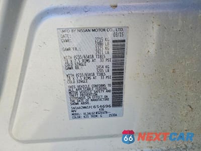 Zdjęcie 12 z 12 samochodu: 2015 NISSAN PATHFINDER SL VIN:5N1AR2MN1FC654696 - miniatura