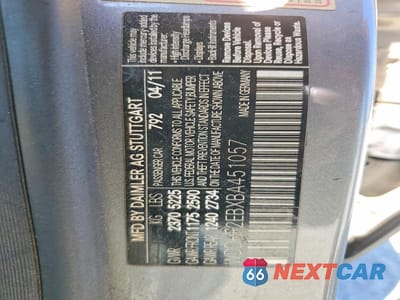 Zdjęcie 12 z 12 samochodu: 2011 MERCEDES-BENZ E 350 BLUETEC VIN:WDDHF2EBXBA451057 - miniatura